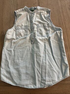 C. Wonder Light Blue Sleeveless Denim-Style Women’s' Top